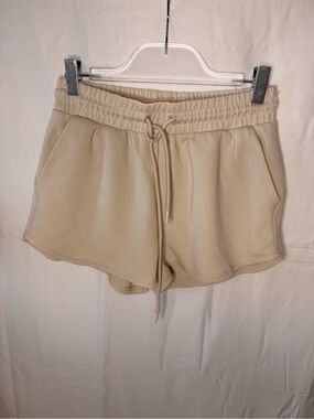 Always Beige Elastic-Waist Drawstring Athletic Shorts